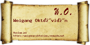 Weigang Oktávián névjegykártya